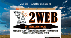 Desktop Screenshot of outbackradio.com.au